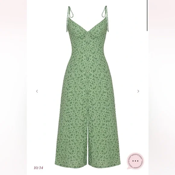 🖤NWT🔺HOUSE OF CB CORNELIA
Green Tonal Floral Midi Dress - Picture 10 of 14